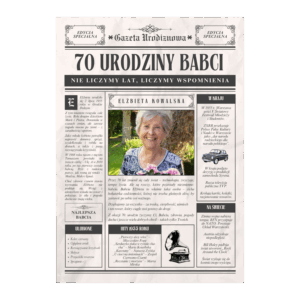 Gazeta urodzinowa prezent dla babci